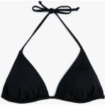Koton Üçgen Bikini Üstü Boyundan Bağlamalı - 36 - Siyah
