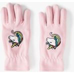 Koton Unicorn Işleme Detaylı Polar Eldiven - Pembe