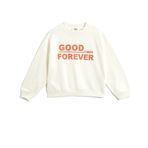 Koton Uzun Kollu Baskılı Bisiklet Yaka Ekru (010), 9/10 Yaş Kız Çocuk Oversize Sweatshirt