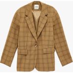 Koton Uzun Kollu Cepli Düğmeli Ekose Blazer Ceket - 42 - Kahve