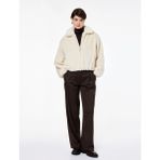 Koton Uzun Kollu Cepli Fermuarlı Crop Peluş Bomber Ceket - 36 - Ekru