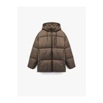Koton Uzun Kollu Fermuarlı Kapüşonlu Anorak Oversize Şişme Mont