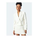 Koton Uzun Kollu Slim Fit Kruvaze Crop Tüvit Blazer Ceket