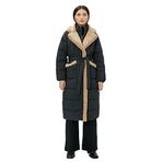 Koton Uzun Şişme Mont Kemerli Peluş Detaylı
