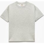 Koton Viskon Karışımlı Bisiklet Yaka Basic Kısa Kollu Oversize Sweatshirt - 5 - 6 Yaş - Gri