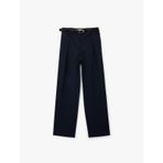 Koton Viskon Karışımlı Yüksek Bel Kemerli Geniş Paça Kumaş Pantolon Lacivert 6wak40097uw Lacivert