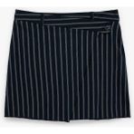 Koton Viskon Kumaş Slim Fit A Kesim Çizgili Mini Etek - 36