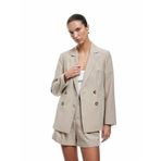 Koton Viskon Kumaş Uzun Kollu Kruvaze Oversize Blazer Ceket