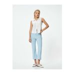 Koton X Cigarette Pantolon Nervürlü Standart Bel 4sak40509pw Mavi