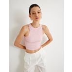 Koton X Melis Ağazat - Basic Halter Yaka Atlet Dokulu