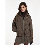 Koton x Melis Ağazat Kadın Kısa Kaban Uzun Kollu Polyester Karışımlı Cepli Düğmeli Kahve - 38