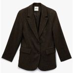 Koton x Şahika Ercümen - Uzun Kollu Koyun Yünü Karışımlı Blazer Ceket - 34 - Kahve