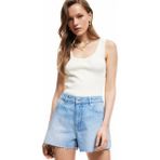 Koton x Sibil Çetinkaya Sarı Kadın V Yaka Regular Fit Atlet 5SAK30054HT - M