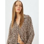 Koton X Zeynep Bastık - Leopar Desenli Gömlek Uzun Kollu Regular Fit