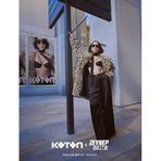 Koton X Zeynep Bastık - Uzun Leopar Desenli Suni Kürk Kaban