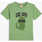 Koton Yeşil Erkek Çocuk T-Shirt 4SMB10031TK - 18 - 24 Ay
