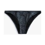 Koton Yılan Derisi Desenli Bikini Altı Normal Bel - Siyah - 42