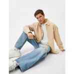 Koton Yırtık Kot Pantolon Düğmeli 5 Cepli Bol Paça - Baggy Jeans - Lacivert - 28 / 32