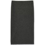 Koton Yırtmaç Detaylı Slim Fit Parıltılı Midi Kalem Etek - Gri
