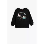 Kotonkız Bebek Sweatshirt Yılbaşı Baskılı Uzun Kollu Bisiklet Yaka Pamuklu Şardonlu