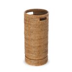 Kouboo La Jolla rattan yuvarlak şemsiye tutucu ile su Catch, bal rengi Kahverengi _ P, Honigbraun, 24.13 x 24.13 x 53.34 cm