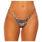 Koucla Sexy Brazilian Tanga Bikini Pantolon bağlamak için yılan görünümlü 36 (S), Snake