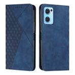 KOUYI Oppo Find X5 Lite/Reno7 5G Kılıf ile Uyumlu, Retro Premium PU Deri Yumuşak TPU Kapaklı Kılıf Kart Yuvaları Manyetik Stand Fonksiyonu Çevirmeli Cüzdan Darbeye Dayanıklı Cep Telefonu Kılıfı (Mavi)