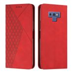 KOUYI Samsung Galaxy Note 9 Kılıfıyla Uyumlu, Retro Premium PU Deri Yumuşak TPU Kapaklı Kılıf Kart Yuvaları Manyetik Stand Fonksiyonu Çevirmeli Cüzdan Darbeye Dayanıklı Cep Telefonu Kılıfı (Kırmızı)