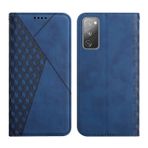 KOUYI Samsung Galaxy S20 FE Kılıf ile Uyumlu, Retro Premium PU Deri Yumuşak TPU Kapaklı Kılıf Kart Yuvaları Manyetik Stand Fonksiyonu Çevirmeli Cüzdan Darbeye Dayanıklı Cep Telefonu Kılıfı (Mavi)