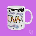 Kova Burcu Aquarius Astroloji Temalı Özel Çizim Tasarım Hediyelik Porselen Kahve Kupası - Beyaz - 325 ml