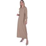 Kova Triko Elbise Camel - 1