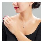 Kovan Starlight Diamond Pırlanta Montür Asimetrik 925 Ayar Gümüş Kadın Beştaş Yüzük - Beyaz