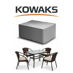 KOWAKS Bahçe Mobilya Brandası 260x160x80 Cm Masa Sandalye Koruma Örtüsü Kılıf Gri Su Geçirmez