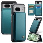 Kowauri Google Pixel 8a Kılıf, PU Deri Cüzdan Kılıf Kadın Erkek RFID Engelleme Kart Tutucu Yuvalı Manyetik Kapatma Darbeye Dayanıklı Koruyucu Telefon Kılıfı Google Pixel 8a için (Deniz Mavisi)
