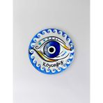 Köyceğiz Temalı Polyester Kabartmalı Nazar Magnet Çap: 7 Cm – Dekoratif Hediyelik Buzdolabı Süsü (Kod:1231)
