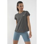 Koyu Gri Basic Kısa Kol Standart Kalıp O Yaka Kadın T-Shirt - 97144