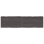 Koyu Gri Masif Meşe Masa Üstü 180x50x6 cm Rustik Kare Mutfak ve Ofis Yüzeyi İşlenmemiş Kenarlar Ev ve Çalışma Alanı için Dayanıklı Ahşap Yemek Masası