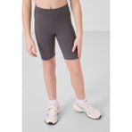 Koyu Gri Pamuklu Kısa Paça Standart Fit Basic Kız Çocuk Tayt - 75188 - 10 - 11 Yaş