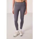 Koyu Gri Polyester Esnek Standart Fit Performans Kadın Tayt - 94667