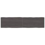 Koyu Gri Rustik Meşe Yemek Masası Üstü 200x50x6 cm Kare Ahşap Mutfak Masası Ev ve Ofis için Bitmemiş Canlı Kenar Tasarımı Günlük Kullanım için Dayanıklı Yüzey