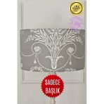 Koyu Gri Vintage Ashley Desen Lambader Başlığı