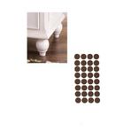 Koyu Kahve Yuvarlak Keçe 24 mm 2 Paket Yapışkanlı Ayak Keçesi Zemin Koruyucu