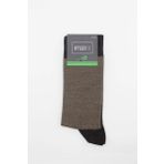 Koyu Kahverengi Bambu Desenli Çorap 1060245106
