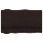 Koyu Kahverengi Piyano Masası 100 x 60 x (24) cm İşlenmemiş Meşe Yemek Masası Modern Tasarım Ev ve Ofis için Çok Yönlü Kullanım Yemek Odası ve Çalışma Alanı için Zarif Mobilya