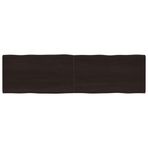 Koyu Kahverengi Piyano Masası 220 x 60 x (24) cm Bitmemiş Meşe Yemek Masası Modern Stil Ev veya Ofis için Çok Yönlü Yemek Odası veya Çalışma Alanı için Şık Mobilya