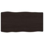 Koyu Kahverengi Piyano Masası 80 x 40 x (24) cm İşlenmemiş Meşe Modern Tasarım Çok Yönlü Yemek ve Çalışma Masası Ev ve Ofis için Zarif Mobilya Yer Tasarruflu Çözüm