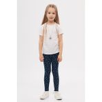 Koyu Lacivert Little Stars Kız Çocuk Yazlık Desenli Tayt - 4 Yaş