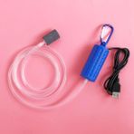 Koyu Mavi Tarzı Taşınabilir Mini USB Akvaryum Balık Tankı Oksijen Hava Pompası Sessiz Enerji Tasarrufu Malzemeleri Akvaryum Terrarium Balık Tankı Aksesuarları (Yurt Dışından)