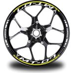 Koyu Sarı Yamaha FZ6R Takım Jant Sticker Etiket