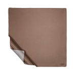 Koyu Taş Plainches Kadınlar için% 100 İpek Twill Eşarp 35.4 x 35.4 inç, Sütlü Kahverengi, 90 x 90cm/35.4 x 35.4in